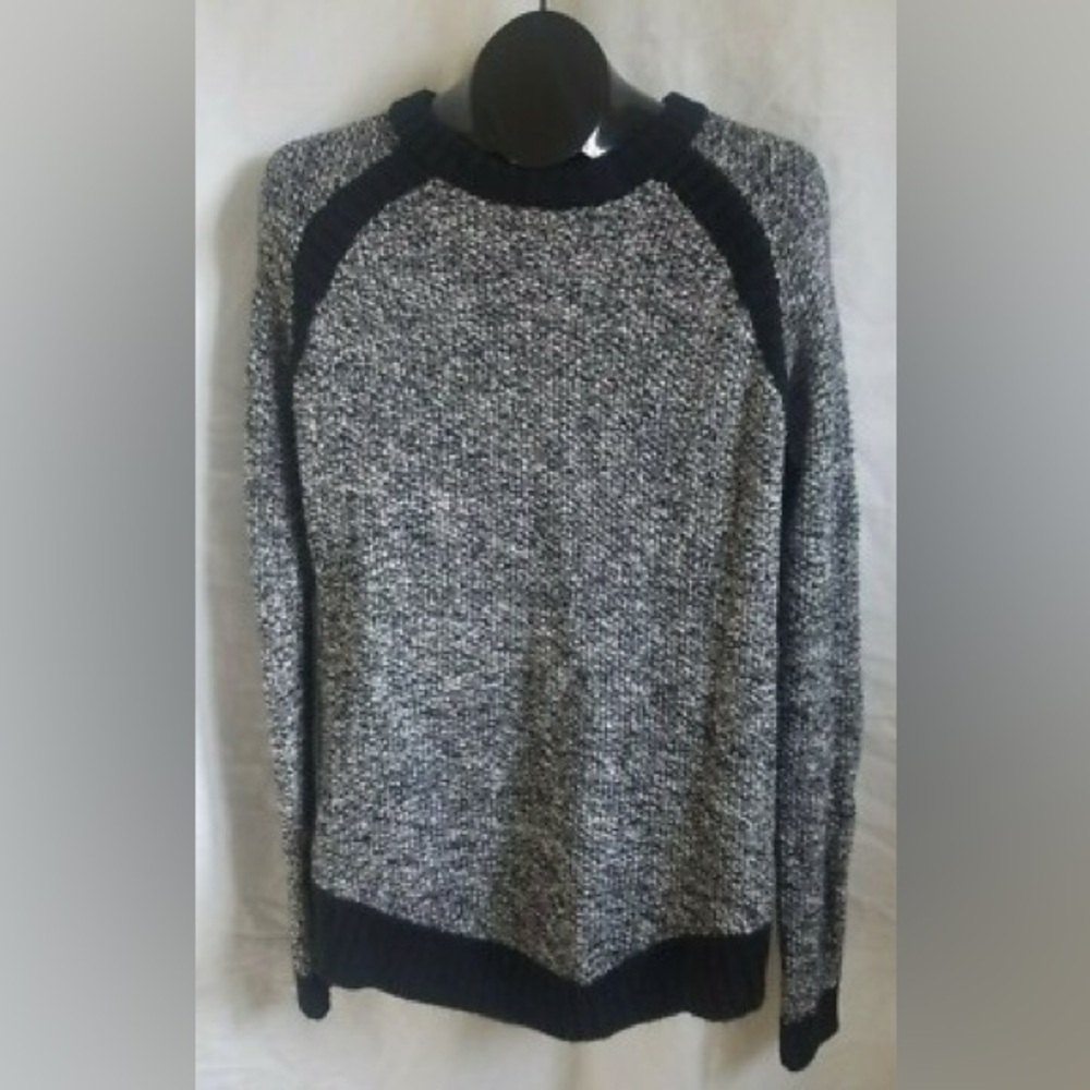 LULULEMON Black White Passage Sweater Tunic Merino Wool Knit